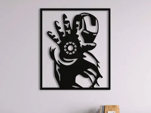 Iron Man Silhouette Wall Art