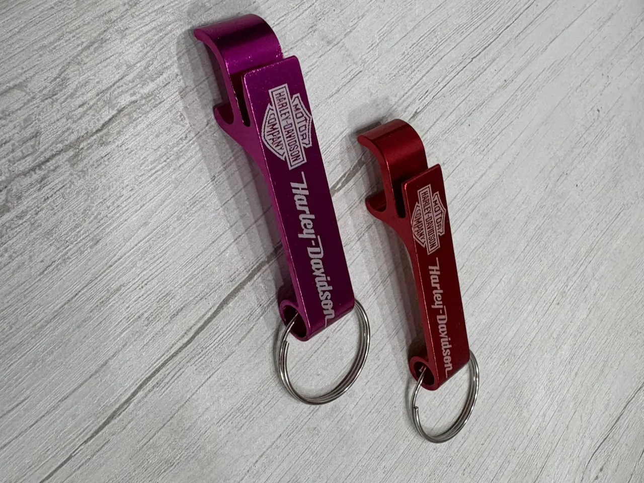 [Laser cut and engrave] Portachiavi apribottiglie in metallo con logo Harley-Davidson