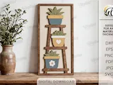 [Laser cut and engrave] 3D Triple Object Wall Decors Bundle. Farmhouse Wall Art Laser Cut Files. Layered Wooden Sign. Rustic SVG. Kitchen Sign. Gnomes. Mason Jars