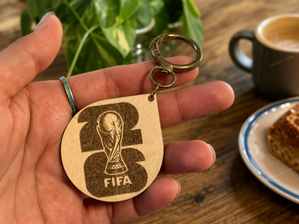 2026 FIFA World Cup Commemorative Wooden Keychain