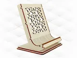 [Laser cut and engrave] Gift Display Organizer Curved Laser Cut Template, Desk Holder Phone, Laser Cutting Design