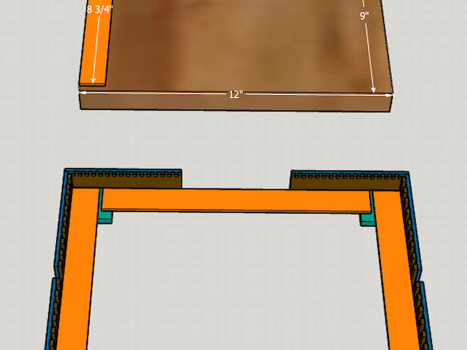 Cutting Board Conversion Kit: Adapt Any Cutting Board For 1 Handed Use instruction: step 1 - Measure your cutting board, then Adjust Length of Orange Pieces