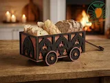 [Laser cut and engrave] Gothic Wooden Bread Cart Laser Cut File