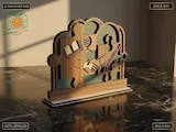 [Laser cut and engrave] 3D School Puzzle Teacher Desk Sign