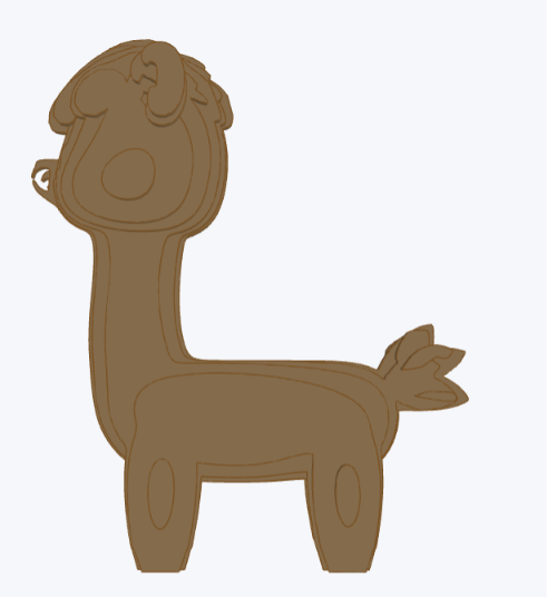 [Laser cut and engrave] Layered Wooden Llama Figurine