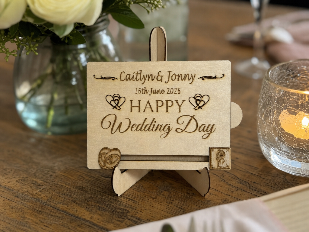 Personalised Wedding Day Gift card Holder