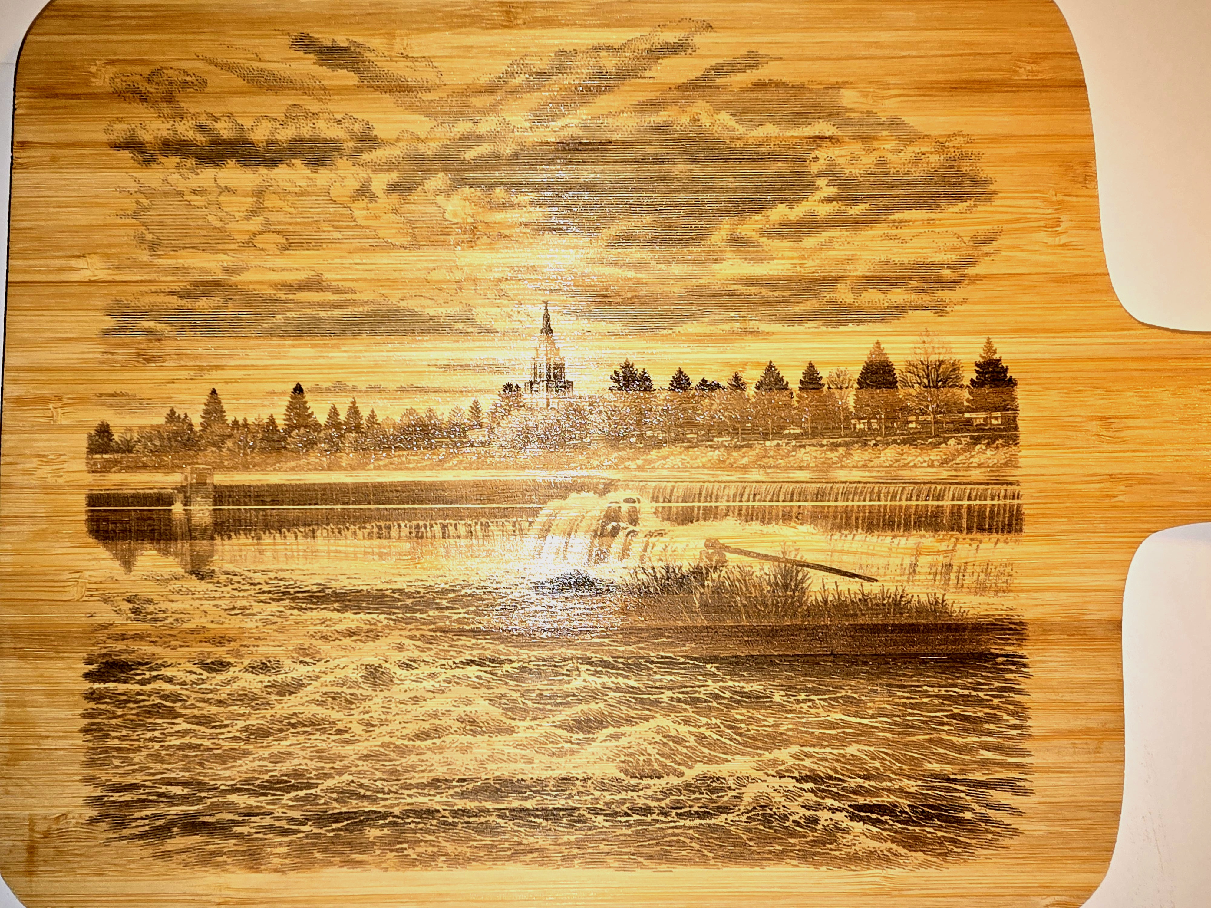 [Laser cut and engrave] Born Under These Stars — Idaho Falls Birth Board