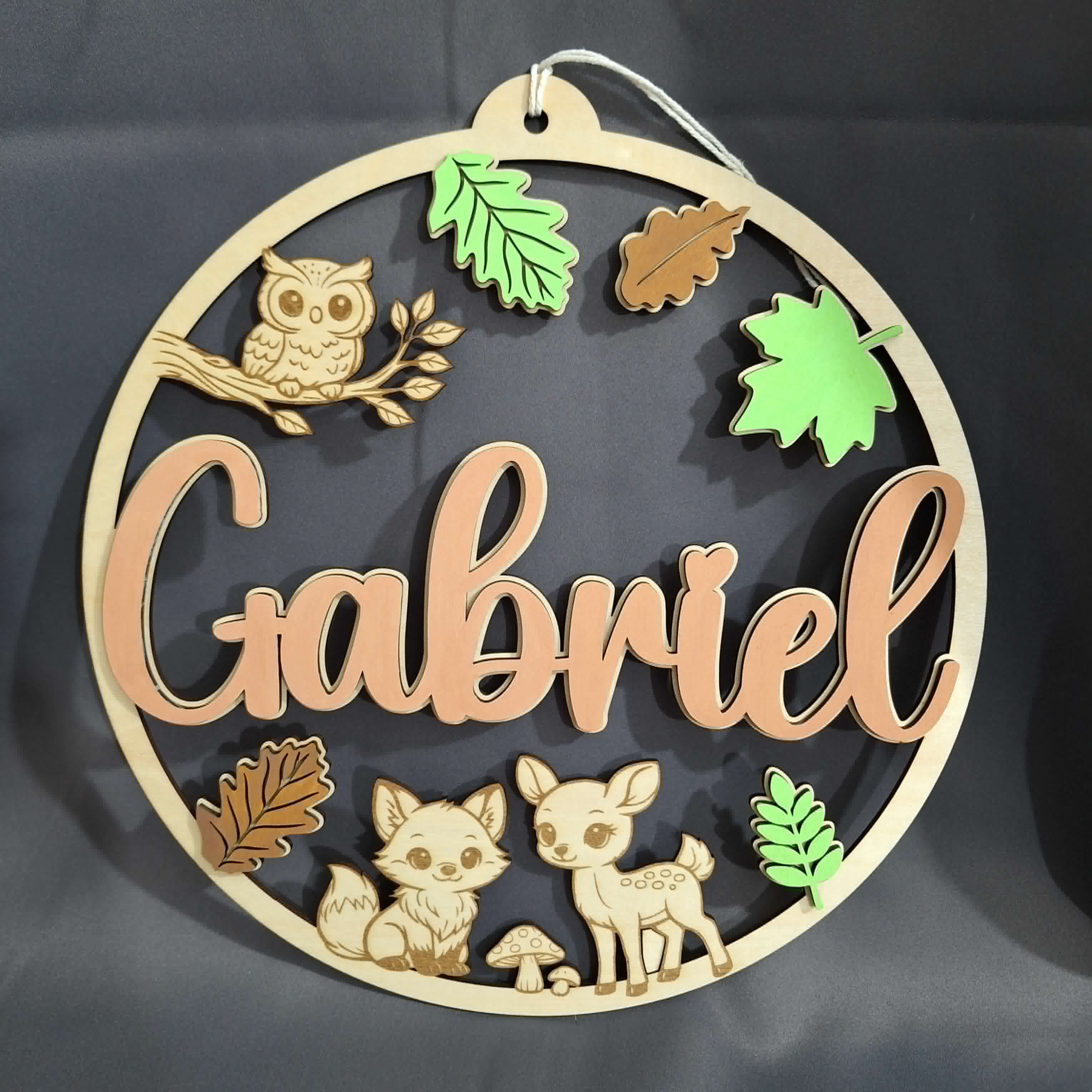 [Laser cut and engrave] Plaque murale fôret