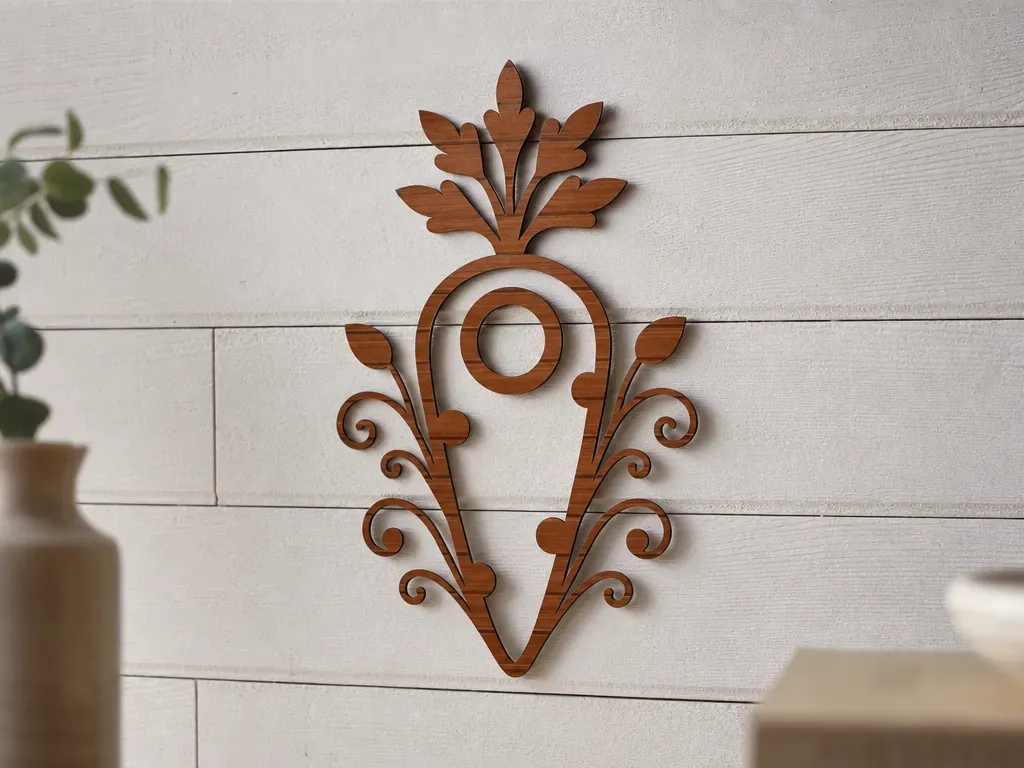 Decorative Wooden Carrot Wall Hanging for Easter Home Decor