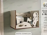 [Laser cut and engrave] 3D Kids Nursery Wall Shelves Bundle. Cute Animal Bookshelf Laser Cut Files. Children's Room Storage Shelf SVG. Toy Display Shelf. Baby