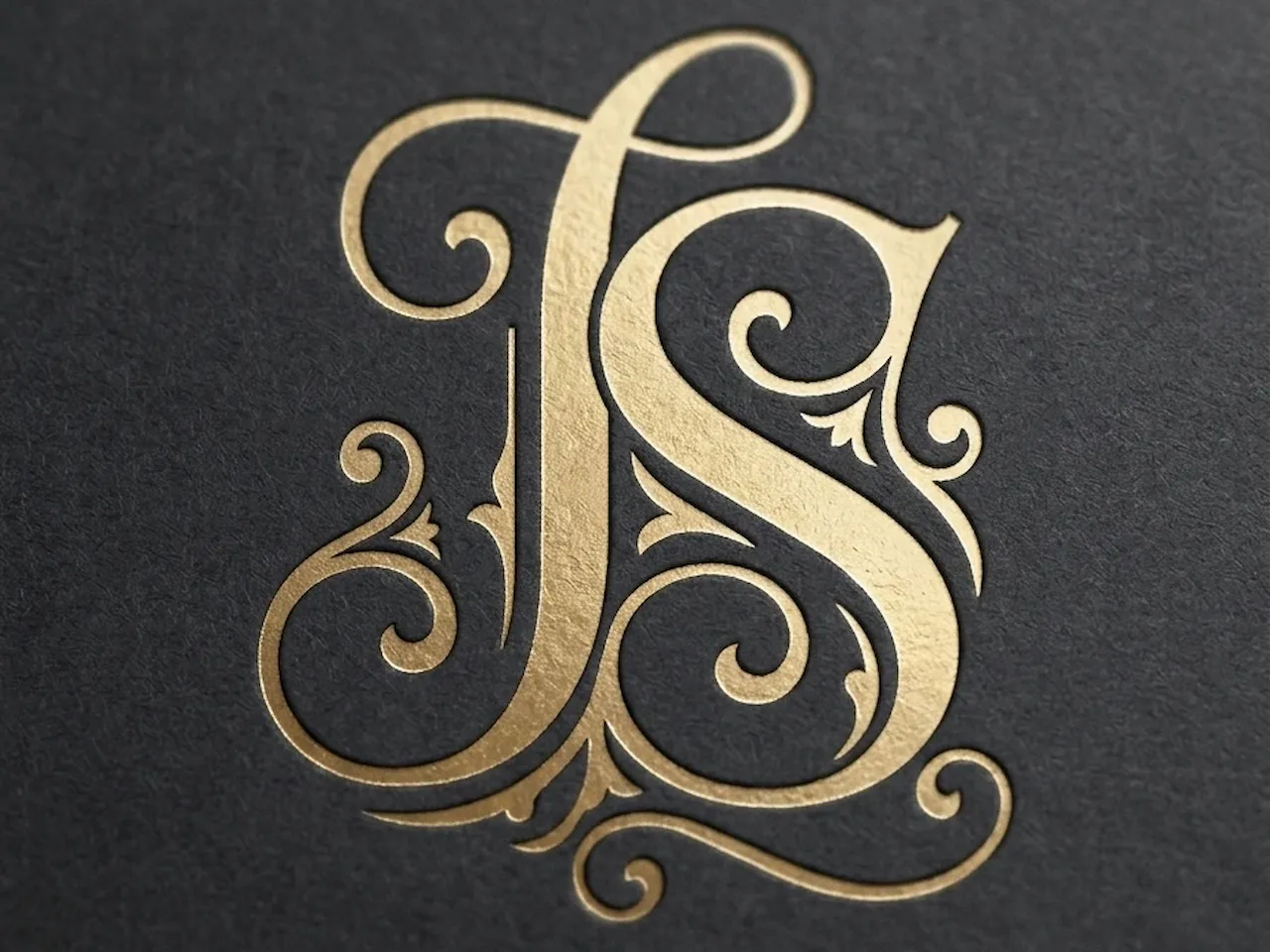 [Laser cut and engrave] JS Elegant Wedding Monogram – Graceful J & S Interlocked Initials for Bridal Invitations, Acrylic Signs, Cake Toppers, Engraving & Laser Cut Décor