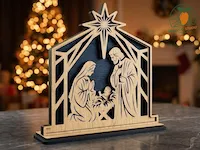 [Laser cut and engrave] 3D Layered Christmas Nativity Scene SVG