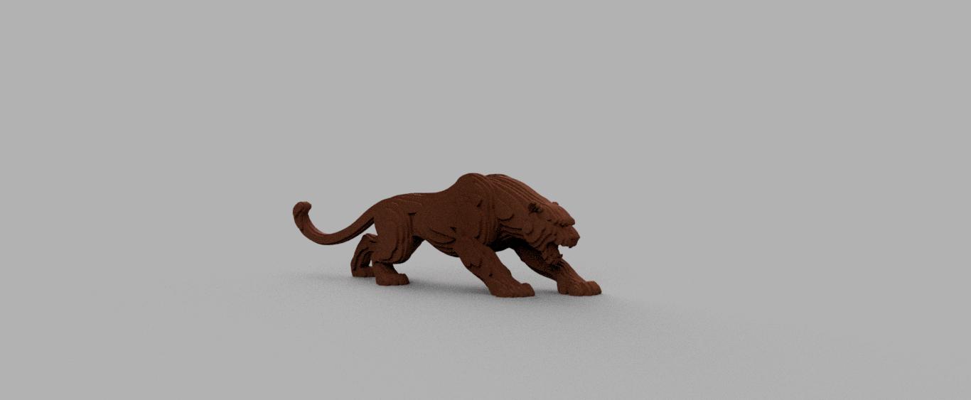 [Laser cut and engrave] Puma Laser Cut File | Running Wild Cat Wall Art (Digital Download)