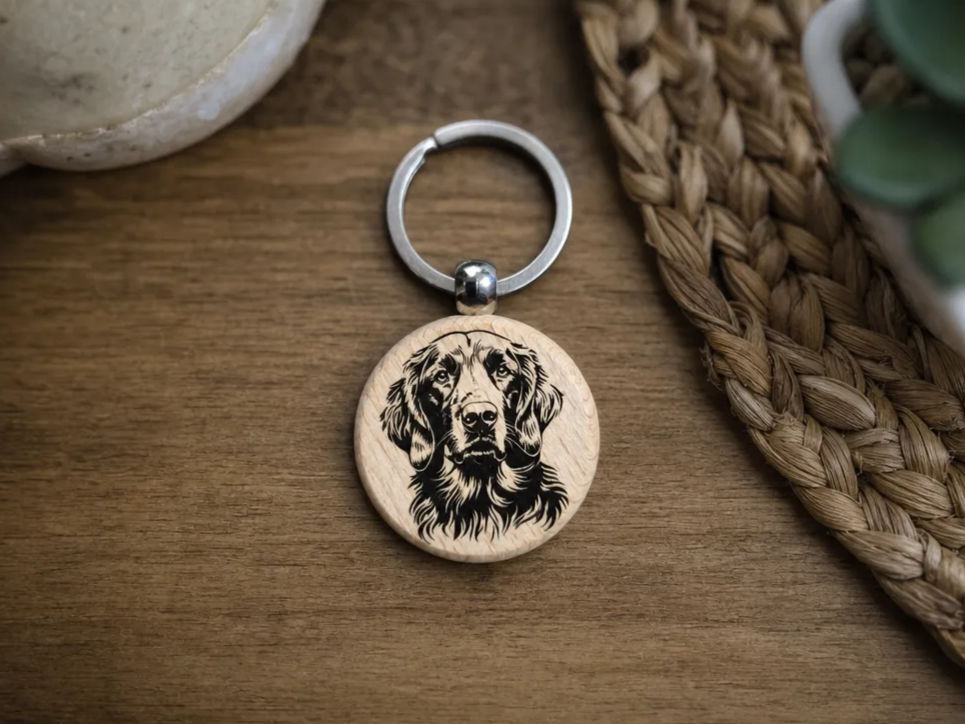 Irish Setter V2 wooden keychain