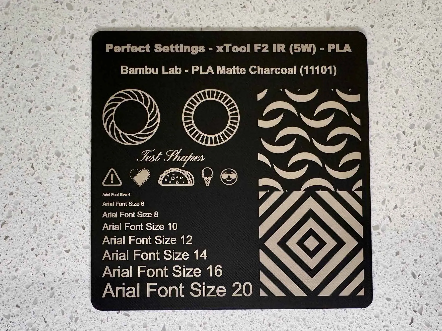 How to engrave 3D Printed PLA with the xTool F2 5W Infrared / IR laser
