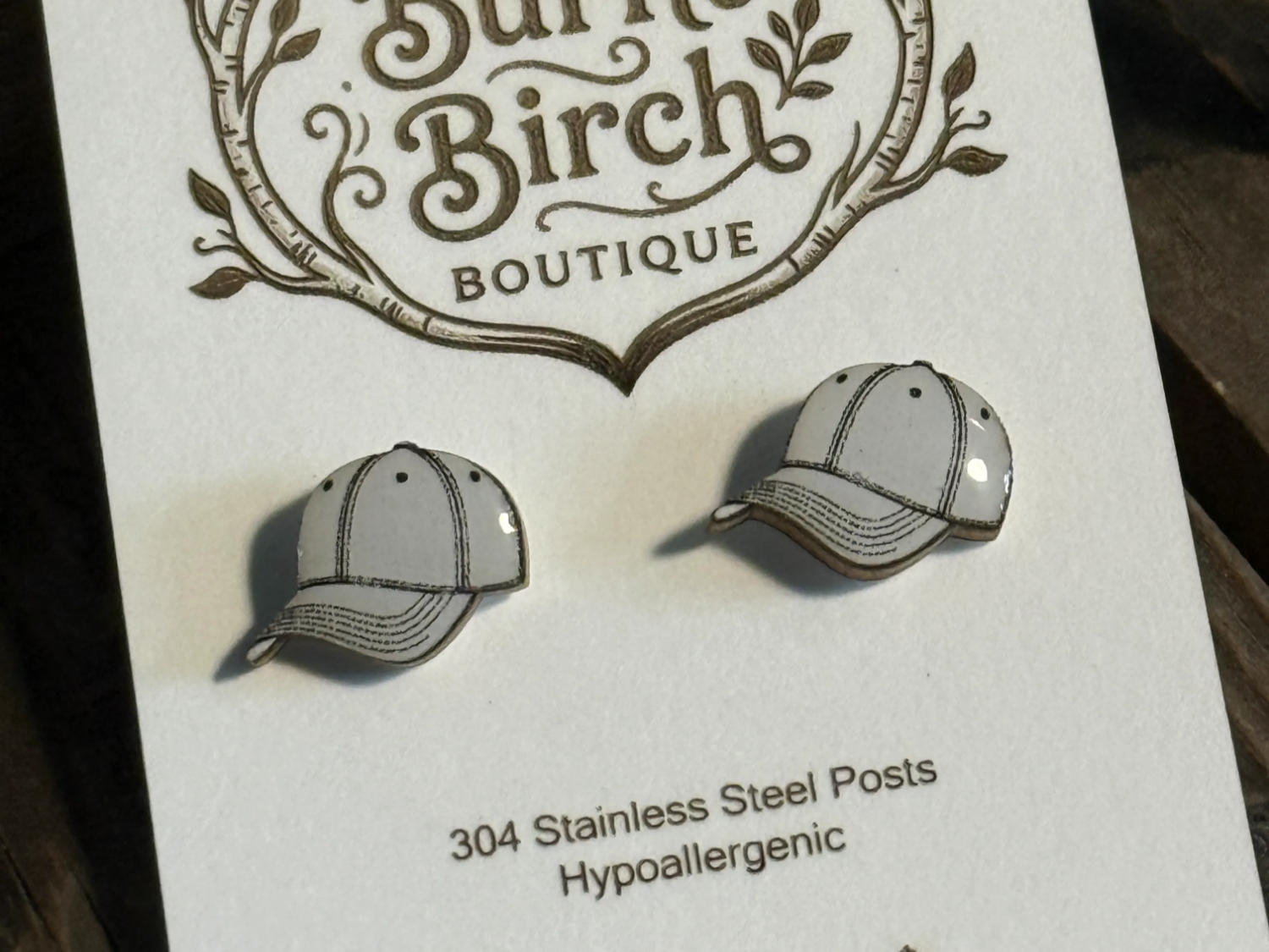 Baseball Cap Stud Earrings