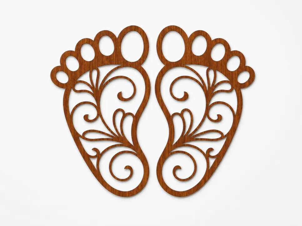 Baby Feet - Decorative Laser Cut Design