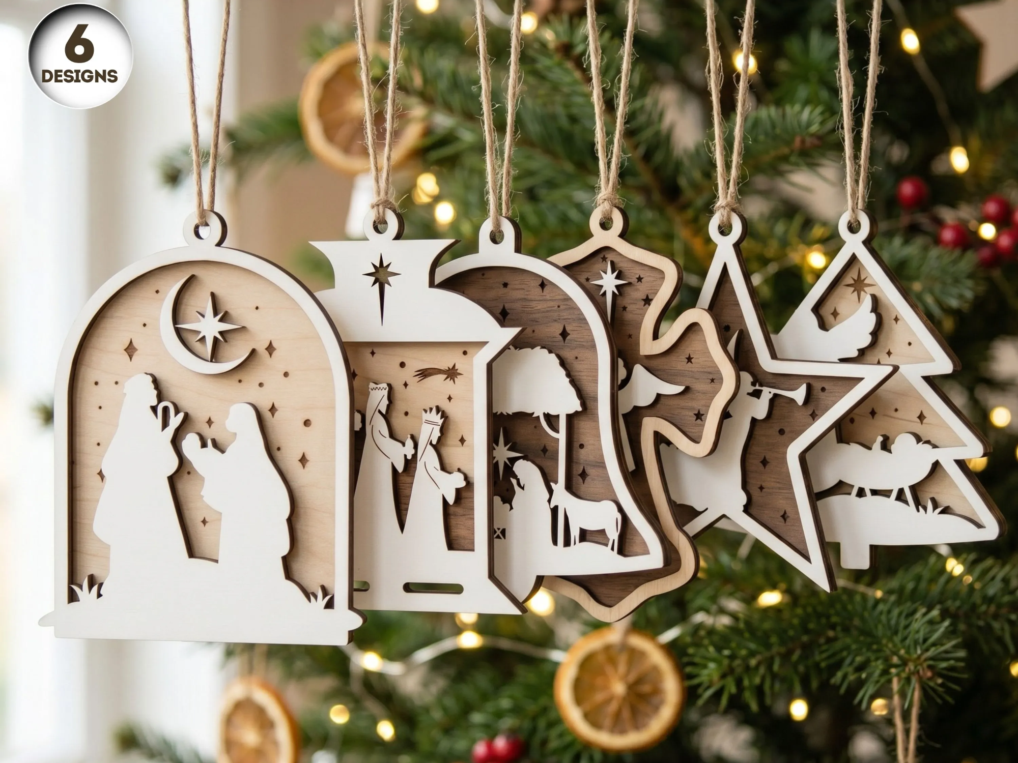 Nativity Scene Ornaments SVG Bundle