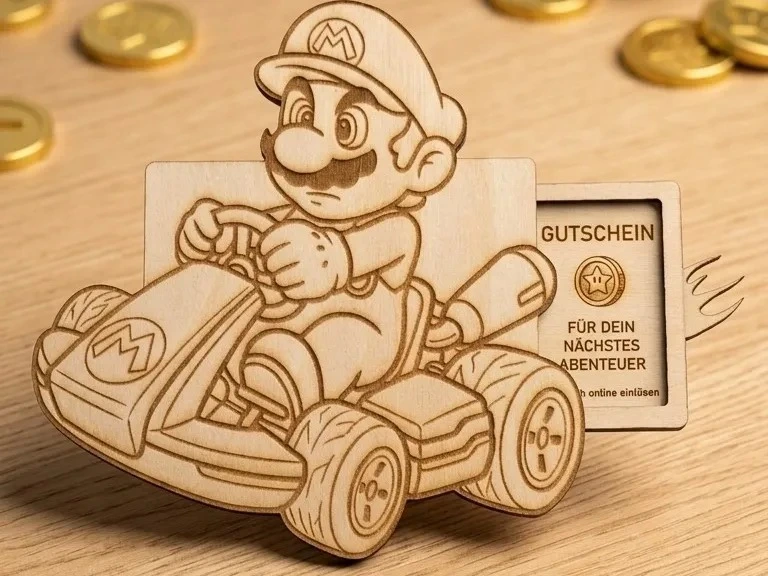 Gutscheinkarte Schiebekarte für Gaming Fans.