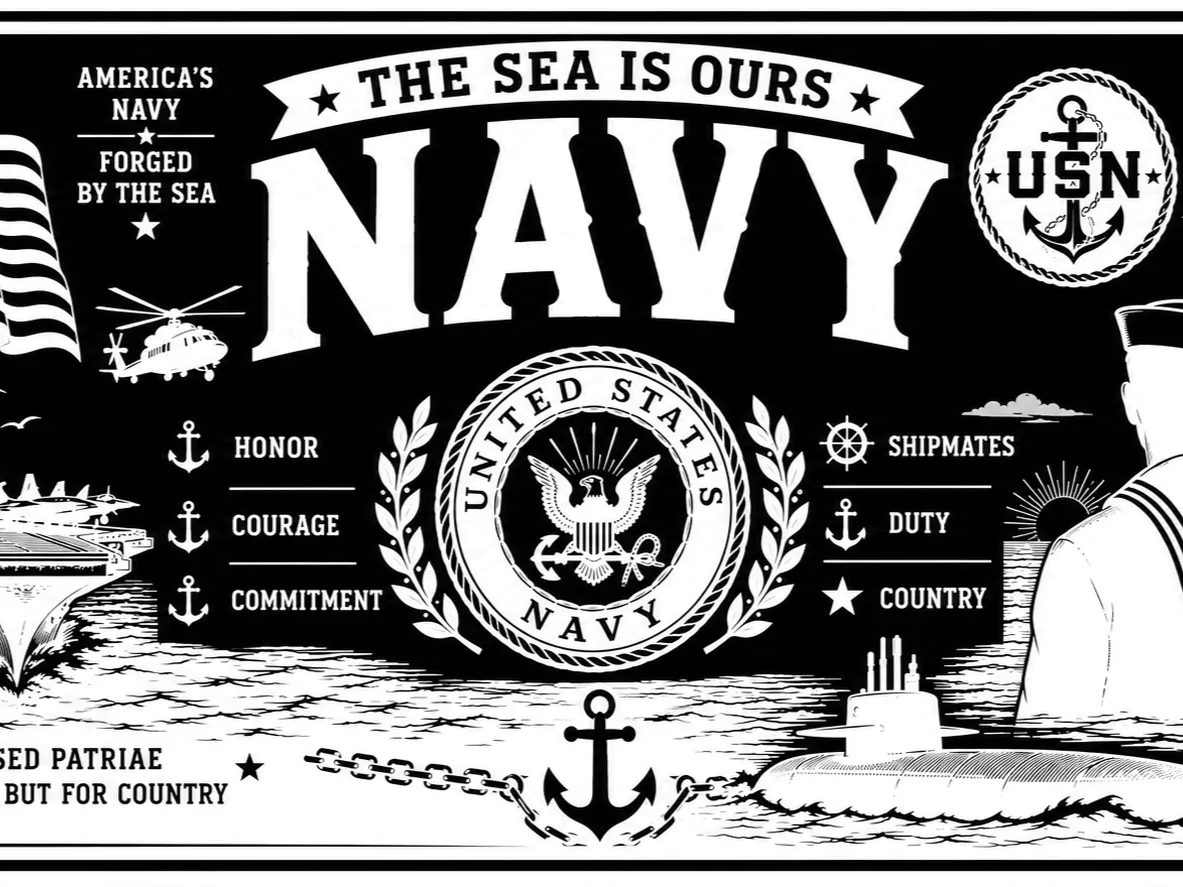 10-004 - US Navy Tribute Tumbler | Honor • Courage • Commitment | 2-Tone Laser Engraving Design