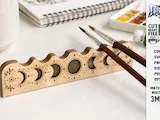[Laser cut and engrave] Wooden Paintbrush Organizer and Storage Stand Collection Laser Cut Bundle. Paintbrush Holder. Desk Organizer