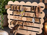 [Laser cut and engrave] Wooden Earring and Jewelry Display Stand Organizer