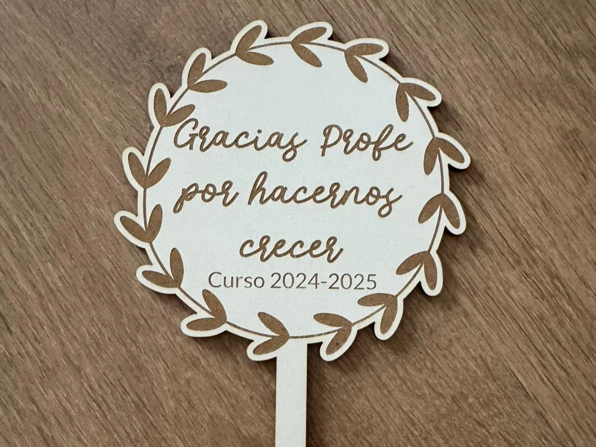 Topper para macetas "Gracias Profe" personalizable