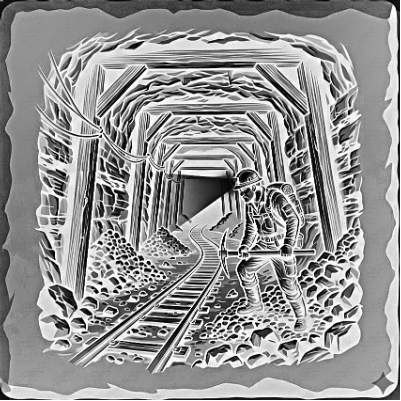 3d illusion Miner square slate Coaster best.xs