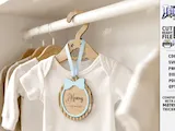 [Laser cut and engrave] Personalized Baby Closet Hanger Tags with Name and Decorative Motifs Laser Cut Bundle