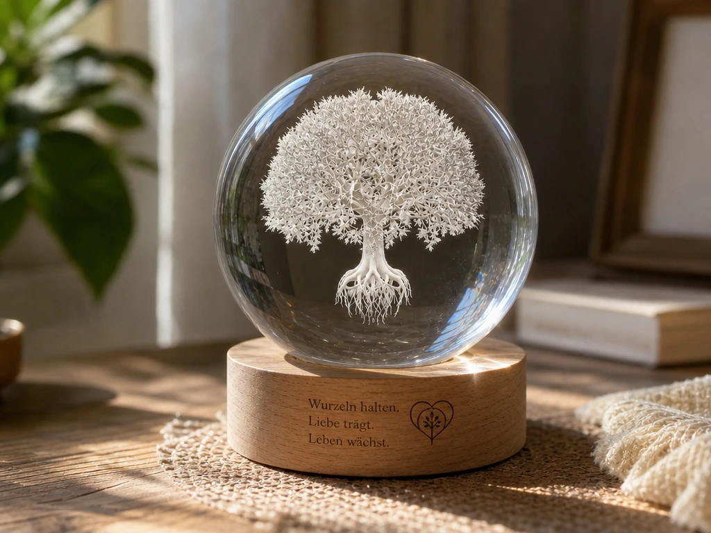 „Lebensbaum“ – 3D-Laserinnengravur