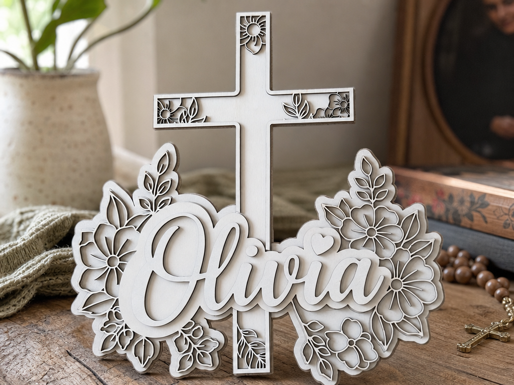 Floral Cross. Cross File Only