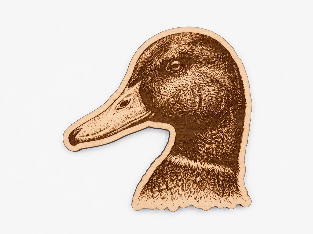 Mallard Duck Head Wooden Wall Art Silhouette