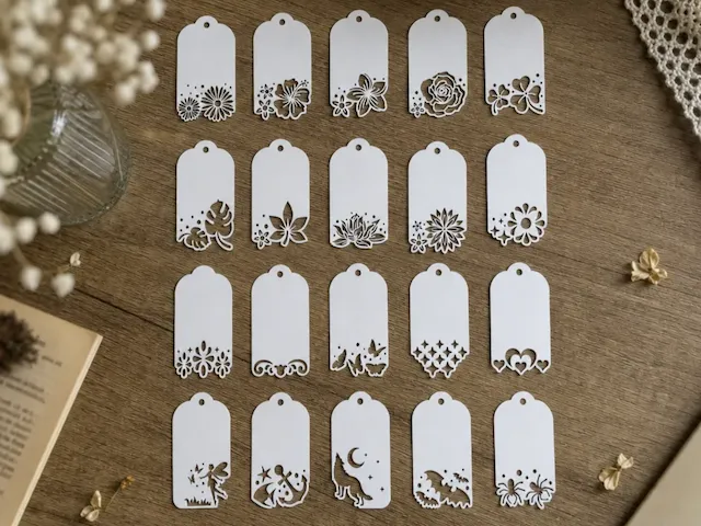 Assorted Floral and Nature Themed Paper Gift Tags