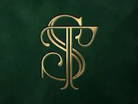 [Laser cut and engrave] ST Elegant Graceful Initials Monogram