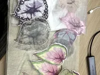 [Laser cut and engrave,Inkjet printing] Jungle Heart —— Illuminated leaf-shaped fiber art sculpture