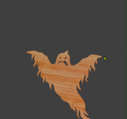 [Laser cut and engrave] Wooden Ghost Silhouette for Halloween Wall Decor