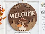 [Laser cut and engrave] 3D Fall Round Signs Bundle. Autumn Door Hanger Laser Cut Files. Farmhouse Wall Decor. Seasonal Wood Sign. Cozy. Welcome Home Decor SVG