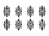 [Laser cut and engrave] Feuille de motifs floraux ornementaux noirs