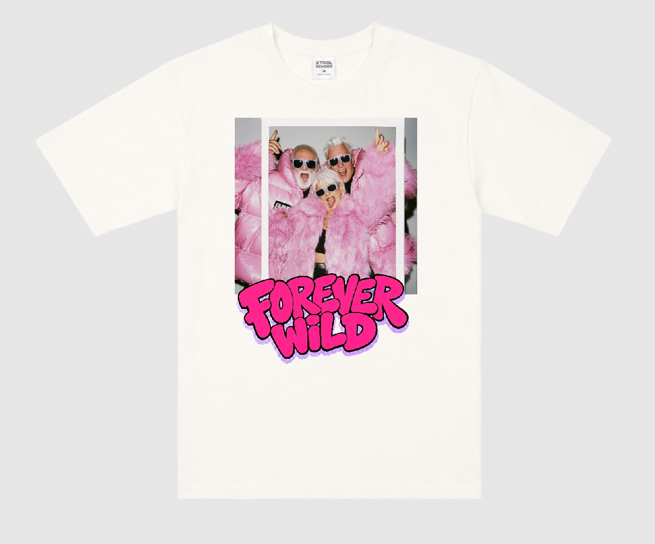 [DTF Printing,Heat Press] White Hoodie Featuring Forever Wild Graphic Print