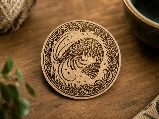 Untersetzer Garnele / Coaster Shrimp