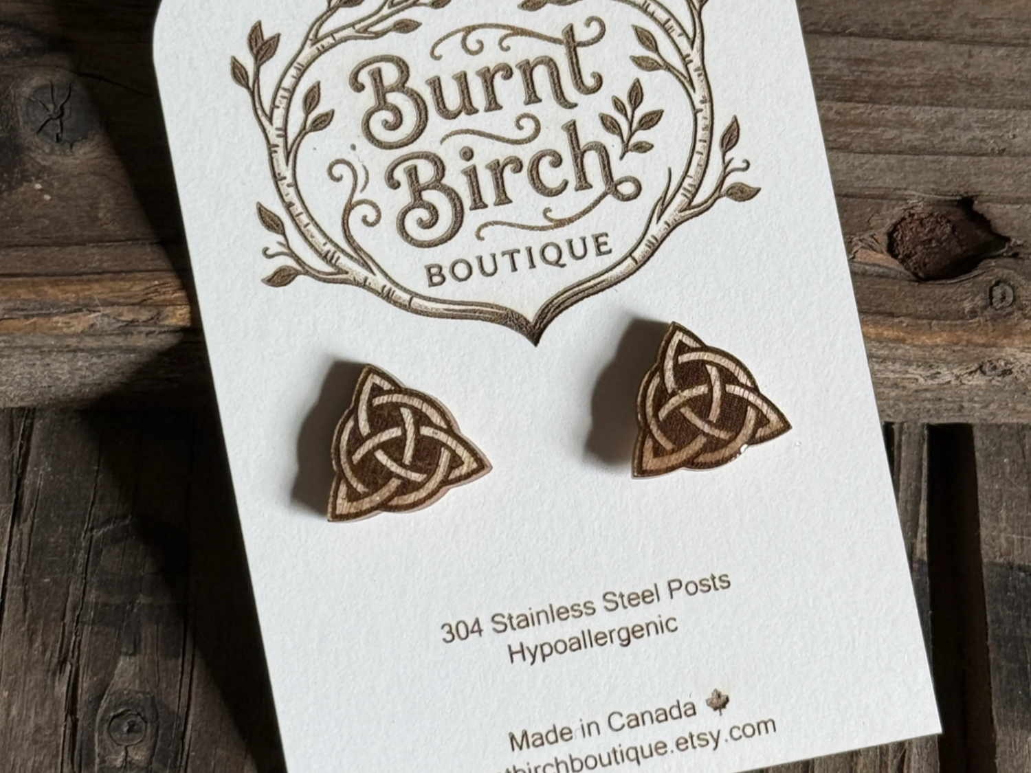 Celtic Trinity Knot Stud Earrings