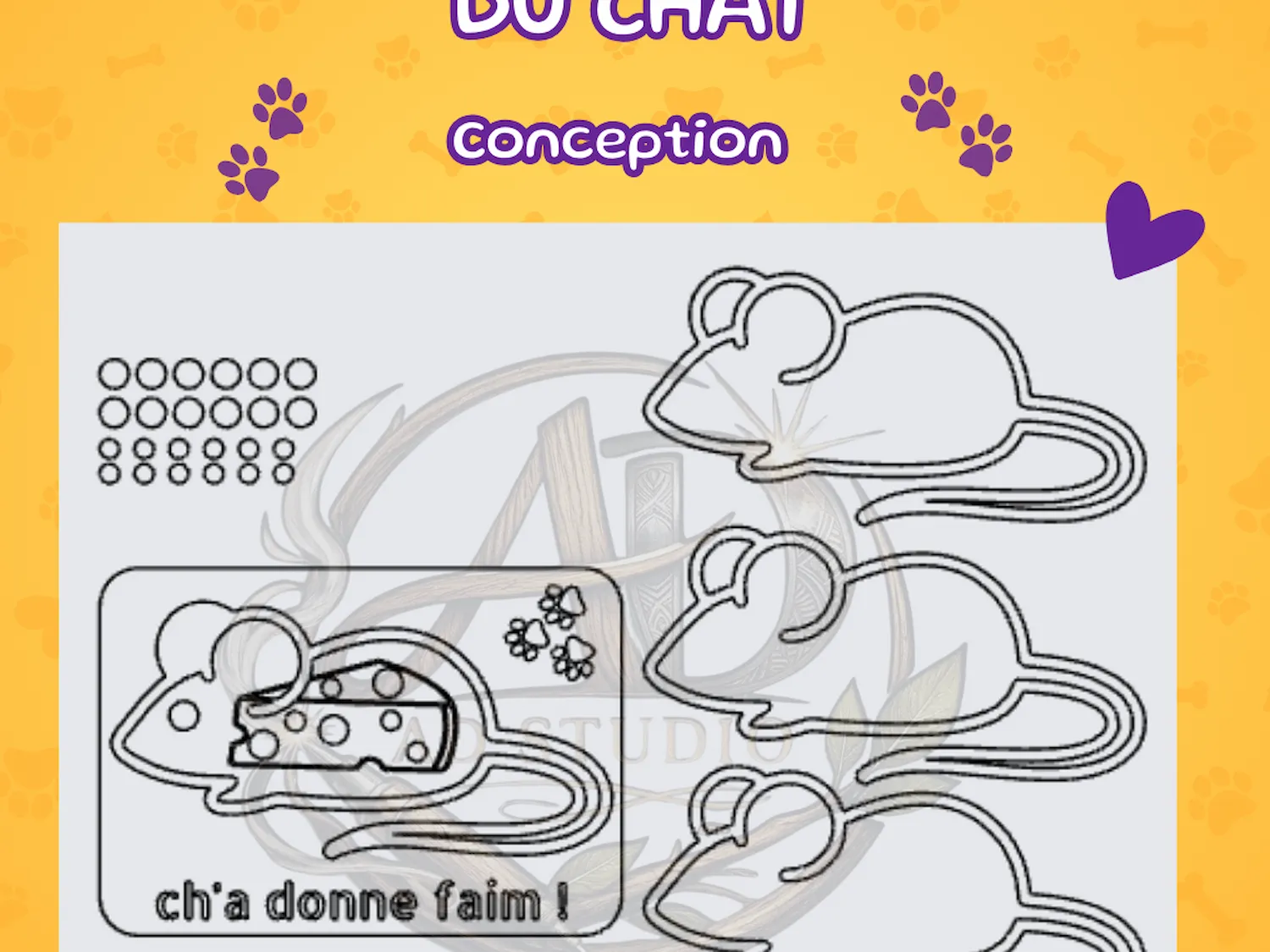 Katzen-Leckerlis-Labyrinth instruction: step 1 - Design und Gravur