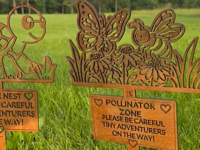 Animal Nest and Crossing Garden Stakes for Wildlife Protection