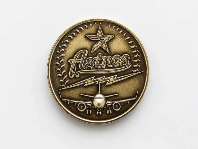 Houston Astros Baseball Themed Commemorative Metal Coin