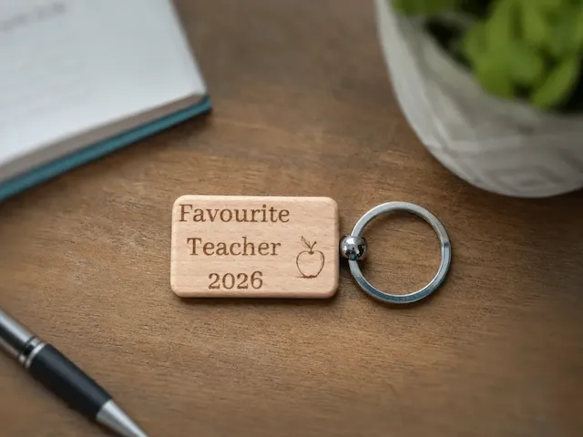 Teacer appreciation gift Wood keychain