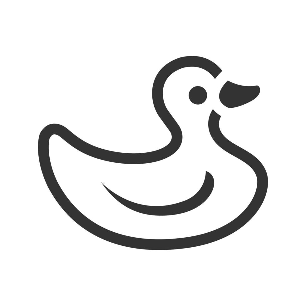 [Laser cut and engrave] Minimalistisches Enten-Symbol als grafische Illustration