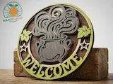 [Laser cut and engrave] 3D Halloween Welcome Sign Laser SVG