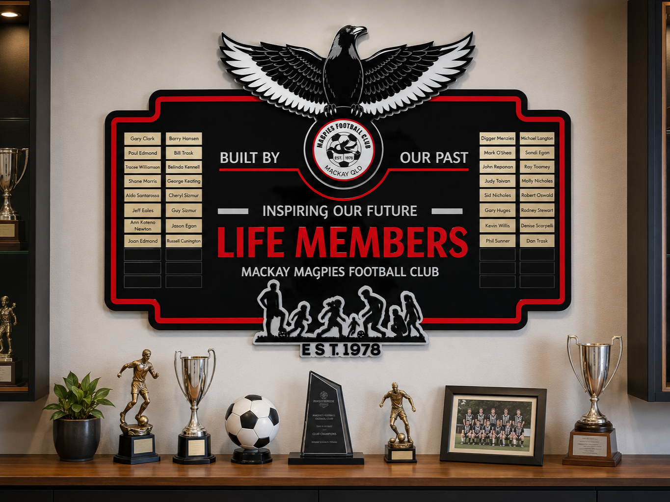 Community Legacy Honour Board, Customisable Multi-Layer laser project