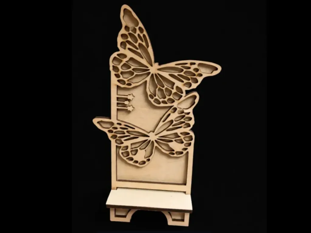 Butterfly Motif Desktop Phone Stand