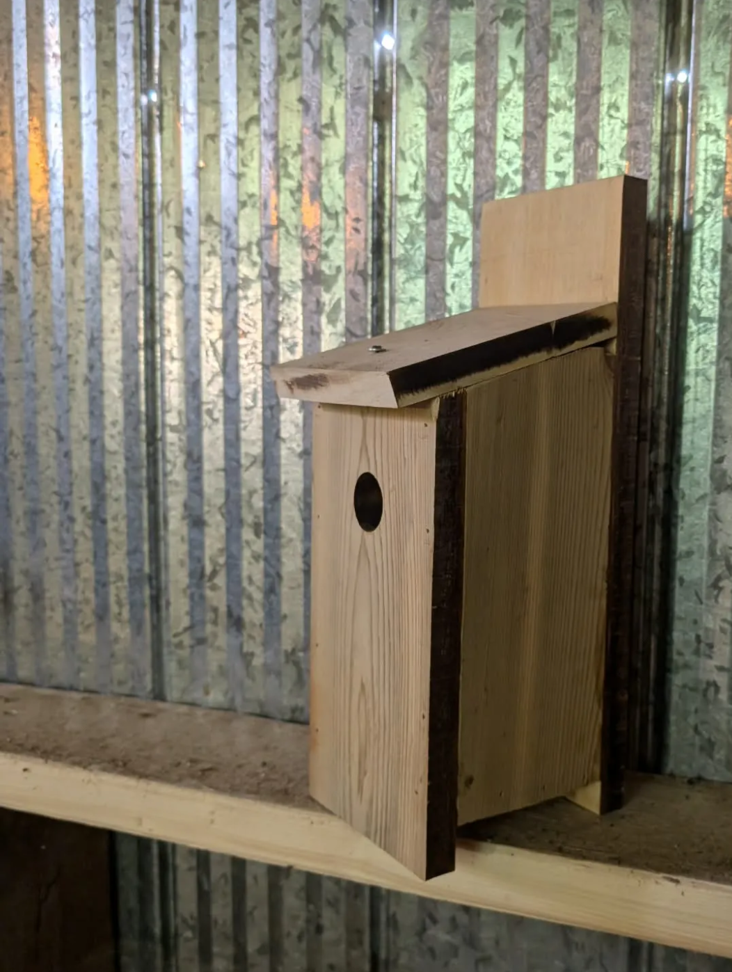 [Laser cut and engrave] Wooden Birdhouse with Slanted Roof